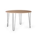 Mesa de Jantar Redonda 6 Lugares 120cm Base de Ferro Hairpin Jade - Straub Web