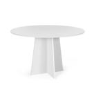 Mesa de Jantar Redonda 6 Lugares 120cm Isabela Branco - Straub Web