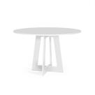 Mesa de Jantar Redonda 6 Lugares 120cm Montreal Branco - Straub Web