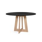 Mesa de Jantar Redonda 6 Lugares 120cm Montreal Preto/Jade - Straub Web