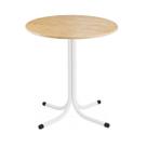 Mesa de Jantar Redonda 80cm Branca Tampo Madeira Pinus