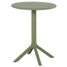 Mesa de Jantar Redonda Área Externa Drops Rivatti 60 cm (largura) Polipropileno Verde 75 cm (altura)