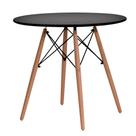 Mesa De Jantar Redonda Charles Eames Eiffel 70cm Preto Mesa De Jantar Redonda Charles Eames Eiffel 70cm Preto