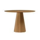 Mesa de Jantar Redonda com Tampo de MDF Isis Ypê 117 cm