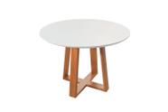 Mesa de Jantar Redonda com Vidro 1,10m - Verona Star Móveis