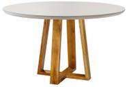 Mesa de Jantar Redonda com Vidro 1,20m - Natalle - Móveis Mundial