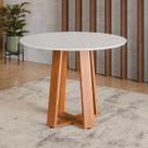Mesa de Jantar Redonda com Vidro 4 Lugares Multimóveis CR50243