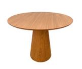 Mesa de Jantar Redonda Cone 100 cm Madeira Freijó Mesa de Jantar Redonda Cone 100 cm Madeira Freijó