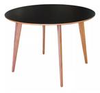Mesa de Jantar Redonda de Madeira de 80cm na cor Preta