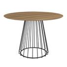 Mesa de Jantar Redonda Durand 136cm - Marrom/Preto