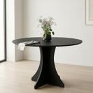 Mesa de Jantar Redonda Elisa 4 Lugares 90x90 Base em X em Mdf - Preto Mesa de Jantar Redonda Elisa 4 Lugares 90x90 Base em X em Mdf - Preto