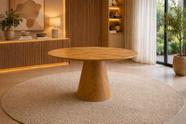 Mesa de jantar Redonda laminada 110x110 base Cone Imperial