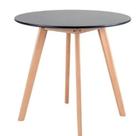 Mesa De Jantar Redonda Leda 80 Cm Preta