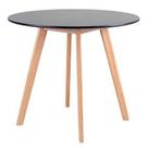 Mesa De Jantar Redonda Leda 90cm Preta