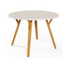 Mesa de Jantar Redonda Liz 90cm Para 2 Cadeiras Pés Madeira