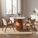 Mesa de Jantar Redonda Liz com Base Cone Amadeirado CCS