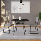 Mesa de Jantar Redonda Soho BPU 90cm Est.Preta