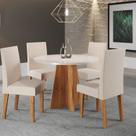 Mesa de Jantar Redonda Spirit 90x90cm com 4 Cadeiras Venus