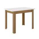Mesa de Jantar Retangular 108cm Bellagio Laranja/Carvalho/Off White Mesa de Jantar Retangular 108cm Bellagio Laranja/Carvalho/Off White