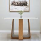 Mesa de Jantar Retangular 120cm Tampo com Vidro Sintonia Mesa de Jantar Retangular 120cm Tampo com Vidro Sintonia