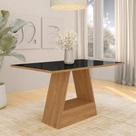 Mesa De Jantar Retangular 1,36m Nápoles Cinamomo/preto - M.a