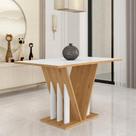 Mesa De Jantar Retangular 1,36m Natália Resistente Cinamomo/bco - M.a