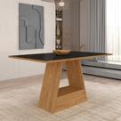 Mesa De Jantar Retangular 1,60x80 Nápoles Cinamomo/preto - M.a