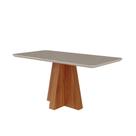 Mesa De Jantar Retangular 160X80Cm Tampo Mdf/Vidro Maite Cimol Cinamomo/Off White Mesa De Jantar Retangular 160X80Cm Tampo Mdf/Vidro Maite Cimol Cinamomo/Off White
