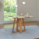 Mesa de Jantar Retangular 4 Lugares 135cm Cantos Arredondados Altura Regulável 100% MDF