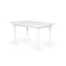 Mesa de Jantar Retangular 4 Lugares de Madeira 110x80cm Itália Branca