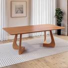 Mesa de Jantar Retangular 8 Lugares 240x110cm Paineira CabeCasa MadeiraOriginals Marrom/Champanhe