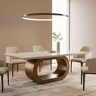 Mesa de Jantar Retangular Base Orgânica em Madeira Maciça 200x100cm 8 Lugares Barola CCS Mesa de Jantar Retangular Base Orgânica em Madeira Maciça 200x100cm 8 Lugares Barola CCS