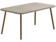 Mesa de Jantar Retangular com Tampo de MDP Stellar Petra e Rosê 160 cm Mesa de Jantar Retangular com Tampo de MDP Stellar Petra e Rosê 160 cm