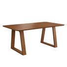 Mesa de Jantar Retangular com Tampo Laminado Madeira Carter Nogueira 160cm Mesa de Jantar Retangular com Tampo Laminado Madeira Carter Nogueira 160cm