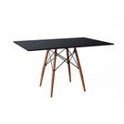 Mesa de Jantar Retangular Eiffel Wood Preta 120 cm