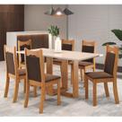 Mesa de Jantar Retangular Laguna com 6 Cadeiras Dalas