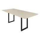 Mesa de Jantar Retangular Mdf com Vidro 200x90cm Itália