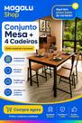 Mesa de Jantar Retangular Moderna para Cozinha Sala e Apartamento com Estrutura Metálica Preta Reforçada Mesa de Jantar Retangular Moderna para Cozinha Sala e Apartamento com Estrutura Metálica Preta Reforçada