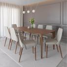 Mesa de Jantar Retangular para 8 Lugares Harmony 219 cm