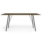 Mesa de Jantar Retangular Paraty Amêndoa e Preta 150 cm