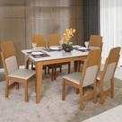 Mesa de Jantar Retangular Sophia 6 Cadeiras MDF