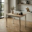 Mesa de Jantar Retangular Tampo Madeira Maciça 120CMX85CM Smart Marrom/Cromado