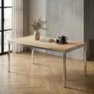 Mesa de Jantar Retangular Tampo Madeira Maciça 160cmx85cm Smart