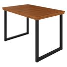 Mesa de Jantar Retangular Tampo Madeira Maciça Ripado 120x75cm Berlim