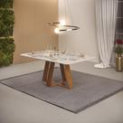 Mesa de Jantar Retangular Tampo Sem Vidro 170x90 DJ Móveis Kiara Freijó Quartzo Mesa de Jantar Retangular Tampo Sem Vidro 170x90 DJ Móveis Kiara Freijó Quartzo