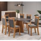 Mesa de Jantar Retangular Trapiche com 6 Cadeiras Dalas