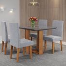 Mesa de Jantar Retangular Ville 120x90cm com 4 Cadeiras Venus
