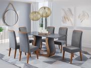 Mesa de Jantar Retangular Vitalic com 6 Cadeiras Madeira Maciça Vegas