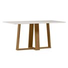 Mesa De Jantar Rubi 160x90 Cm Com Vidro Ype Damasco Off White New Ceval Mesa De Jantar Rubi 160x90 Cm Com Vidro Ype Damasco Off White New Ceval