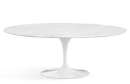 Mesa de Jantar Saarinen Oval 160x90 cm Mármore Branco Extra